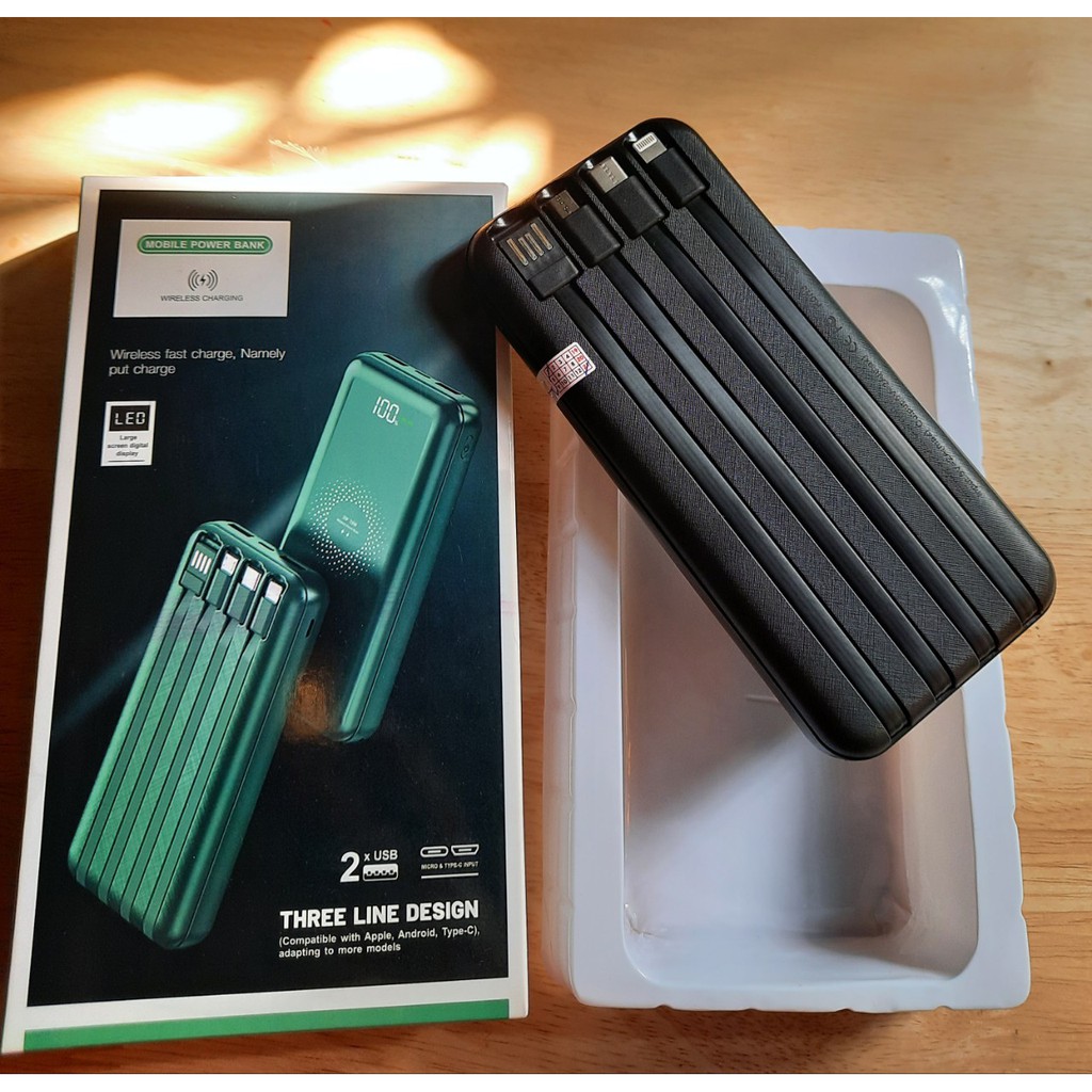 PIN DỰ PHÒNG G-05 KHÔNG DÂY ĐA NĂNG 20.000MAH - SẠC CÙNG LÚC NHIỀU THIẾT BỊ