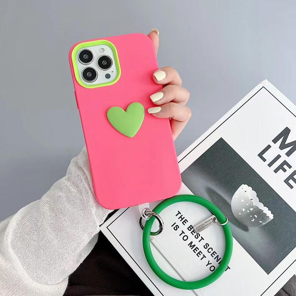 Ốp Điện Thoại Silicon Chống Rơi Có Dây Đeo Tay 3 Trong 1 Cho 13 12 11 Pro max X XS XR XSMAX 8 7 6 6s PLUS SE2020