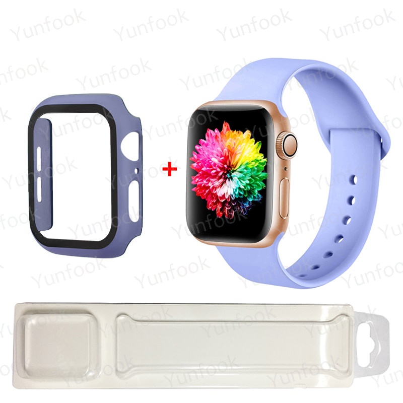 Ốp Bảo Vệ Bằng Silicone Cho Đồng Hồ Thông Minh Apple Watch 6 40mm 44mm 42mm 38mm Series 3 4 5 6 SE