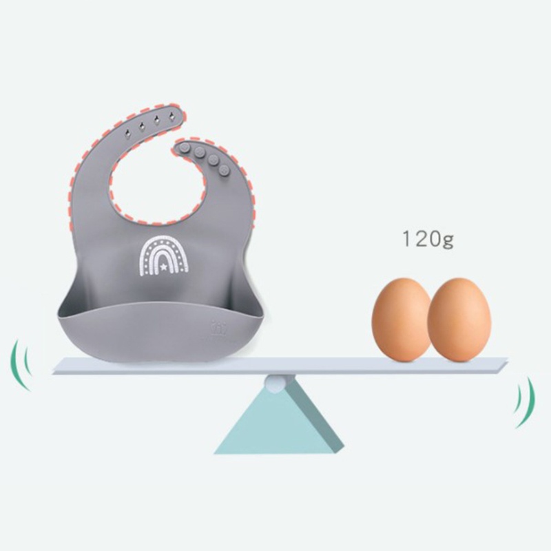 Yếm Ăn Silicone Cấp Thực Phẩm Không BPA Chống Thấm Nước Có Thể Điều Chỉnh Cho Bé Sơ Sinh