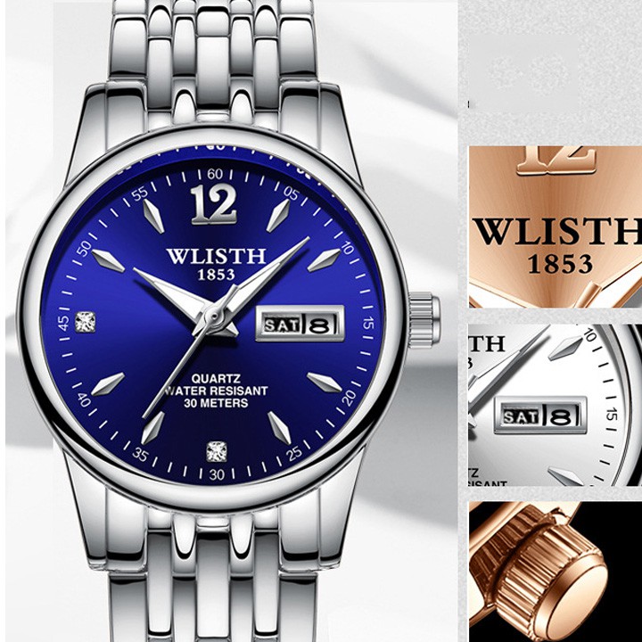 Đồng hồ 💝 Free ship 💝 Giảm 20k khi áp mã [TUIXHN] Đồng Hồ Nam Máy Nhật Dây Thép Không Gỉ WILSTH Kim Dạ Quang - DH03 | BigBuy360 - bigbuy360.vn