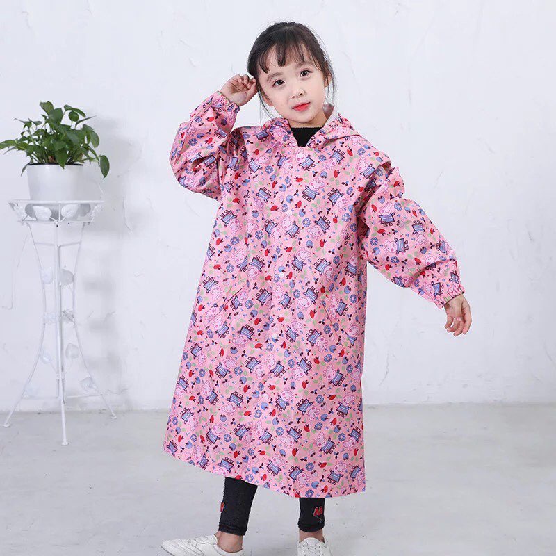 Áo Mưa Bít Trẻ Em, Áo Mưa Trùm Trẻ Em Che Kín Người An Toàn Cho Bé