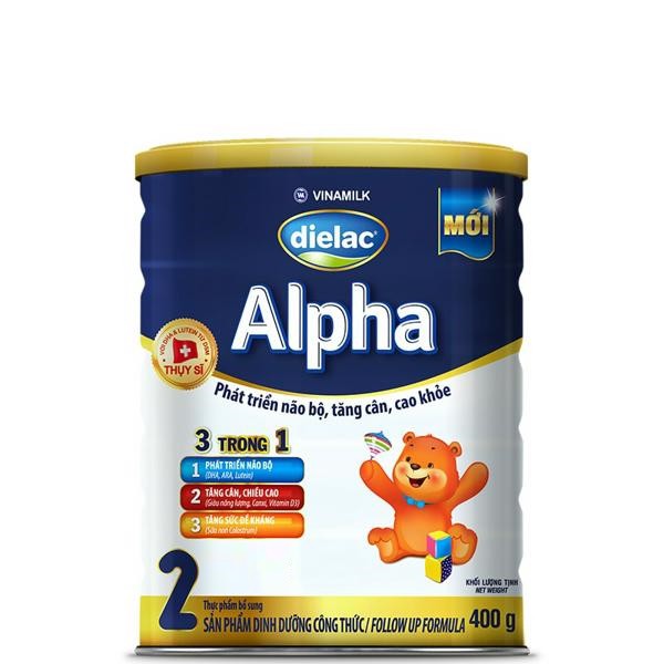 VINAMILK Sữa bột Dielac Alpha 2: 400g-900g