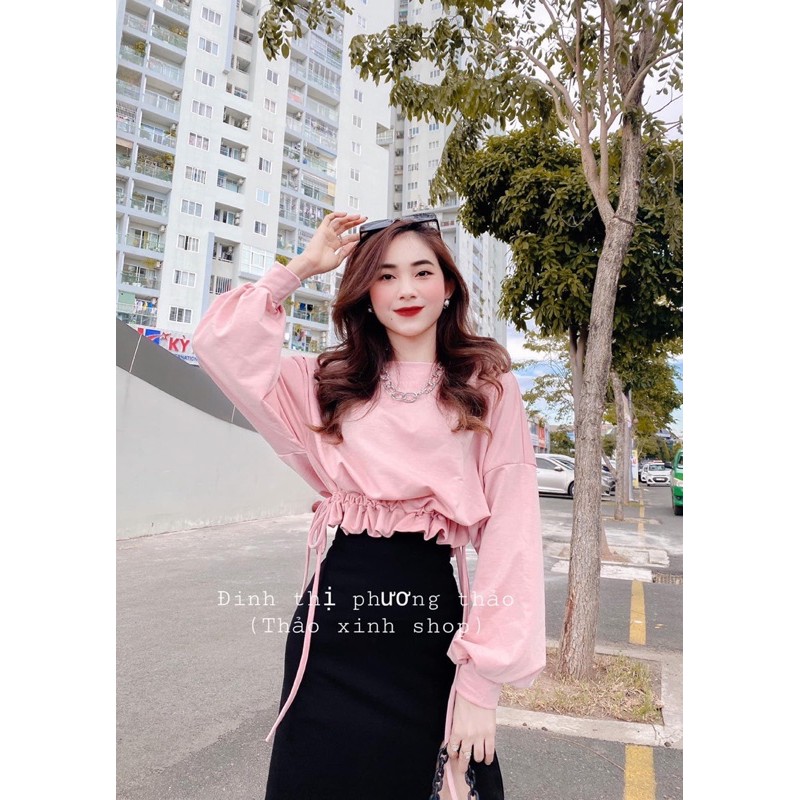 🌀Áo CropTop Rút Dây 2 Bên Cực Xinh