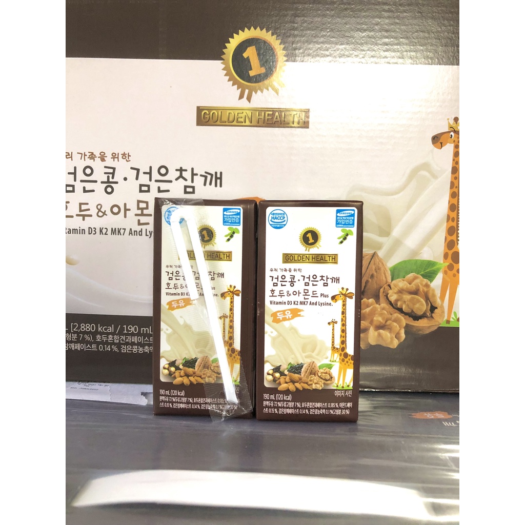 Sữa Hạt Óc Chó Hạnh Nhân GOLDEN HEALTH 195ml - Sữa Hạt Nhập Hàn Quốc