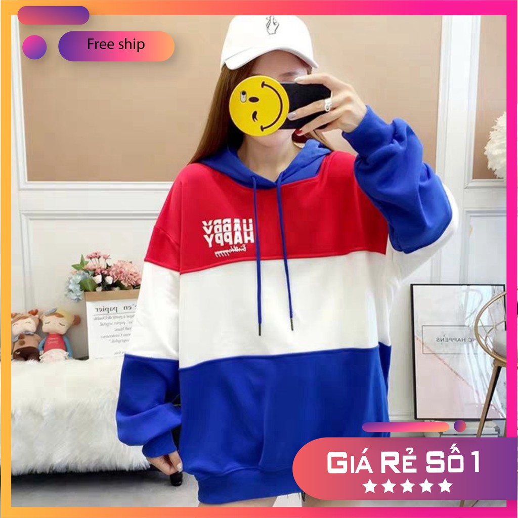 Áo khoác nỉ Hoodie💥FREESHIP💥Áo hoodie phối sọc ngang 3 màu kiểu dáng Hàn Quốc form unisex nam và nữ -KN18