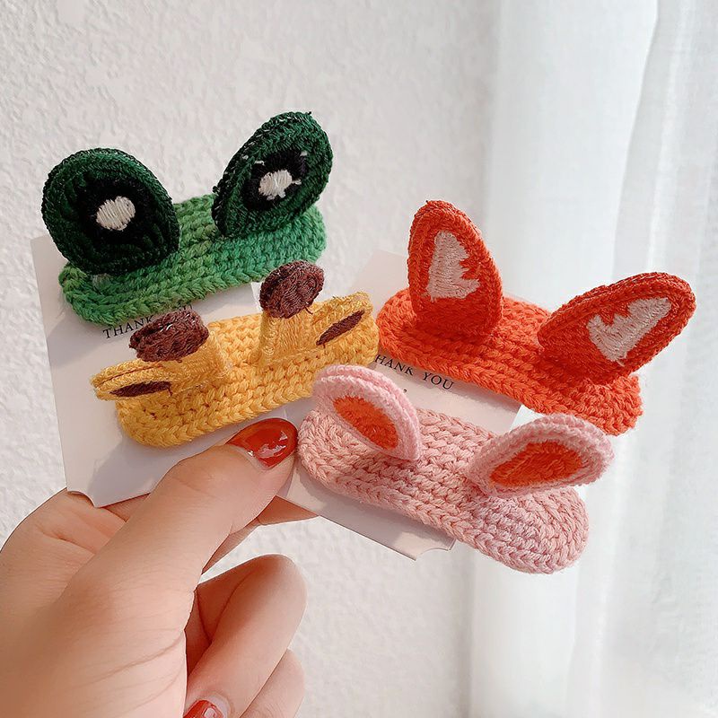 Kẹp len hình tai thú 3D phong cách Hàn Quốc
