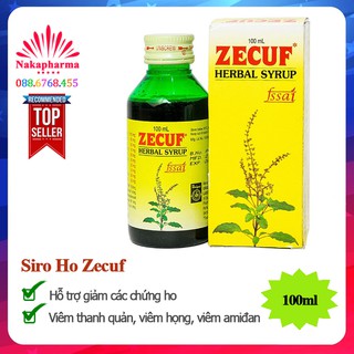 Siro ho thảo dược Zecuf -  Giảm ho do kích ứng và dị ứng, ho do hút thuốc, viêm thanh quản, viêm họng, viêm amiđan