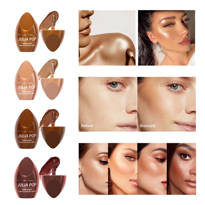 Juliapop Kem Dưỡng Ẩm Sửa Chữa Dạng Lỏng Ánh Ngọc Trai / Nâu Ấm Có Thể Điều Chỉnh Ba Chiều