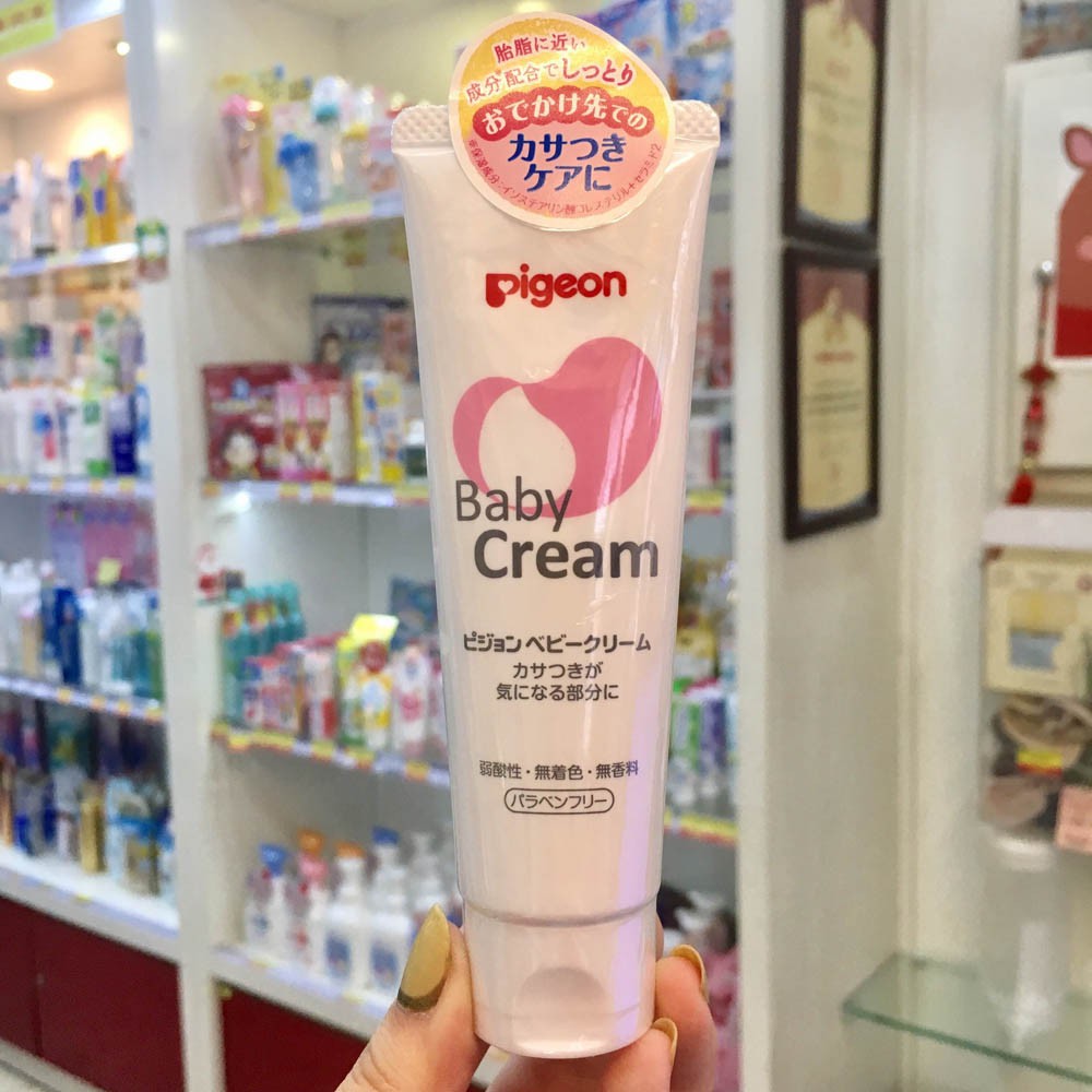 [Hàng Nhật] Kem nẻ, dưỡng ẩm da cho bé từ sơ sinh Pigeon tuýp 50g Nội địa Nhật Pigeon Baby Cream cho làn da nhạy cảm