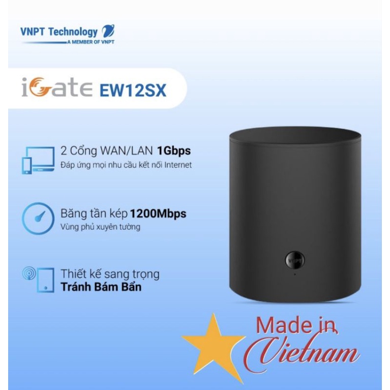 Wifi Mesh EW12SX Ac 1200mbs Siêu Mạnh - NEW - Bảo Hành 12 Tháng