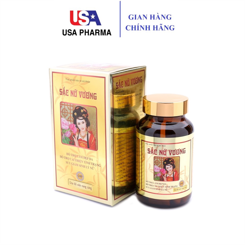 Viên uống đẹp da Sắc Nữ Vương HDPHARMA bổ sung collagen, isoflavon tăng nội tiết tố nữ - 60 viên