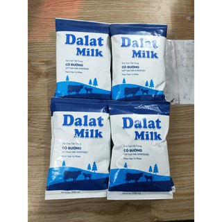 Combo 12 bịch sữa tươi tiệt trùng có đường đà lạt milk
