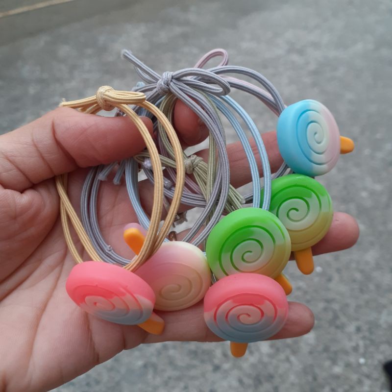 Dây cột tóc hình que kem kute (màu ngẫu nhiên)