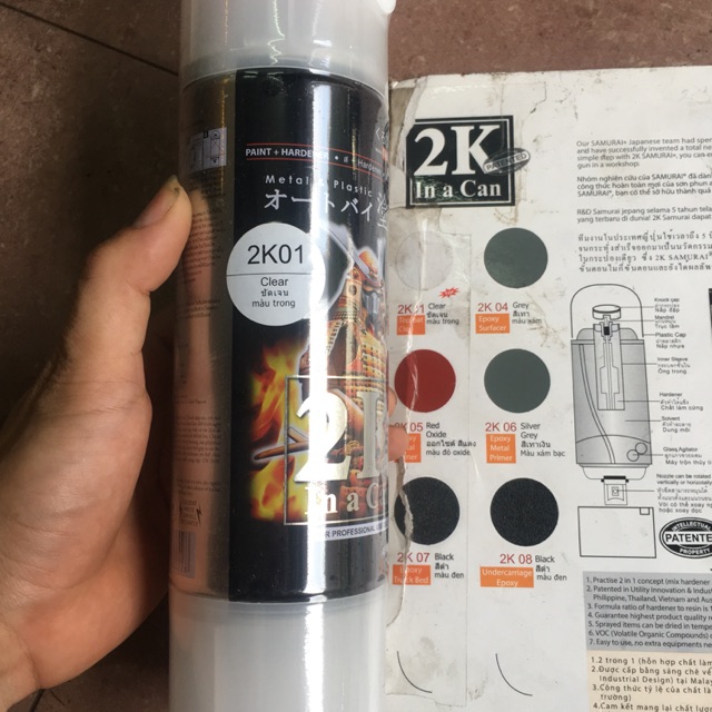 Sơn samurai 2k01 phủ  bóng