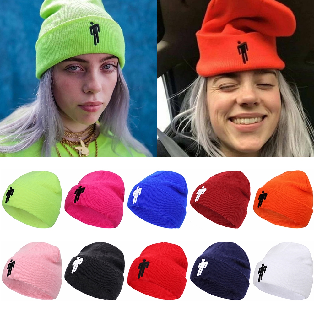 Nón beanie màu trơn thêu họa tiết hiphop cá tính cho nam nữ