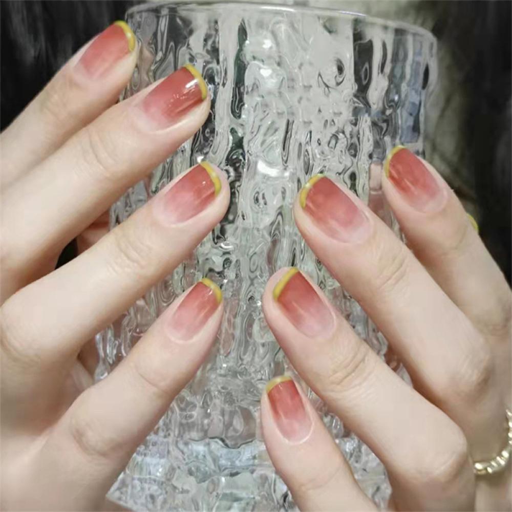 Set 24 Móng Tay Giả Nhiều Màu Dễ Thương F4Y5