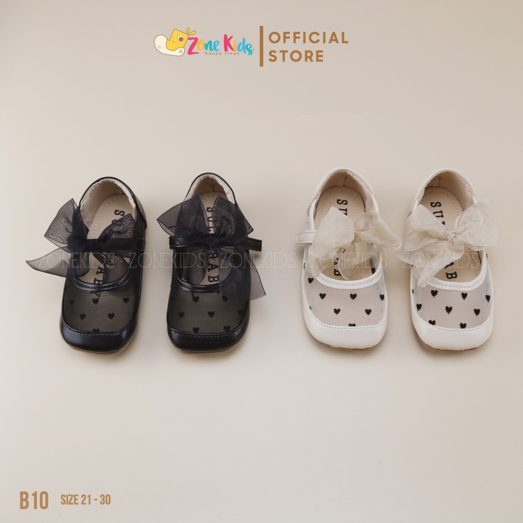 Giày búp bê phối nơ voan cho bé gái Zonekids - B10