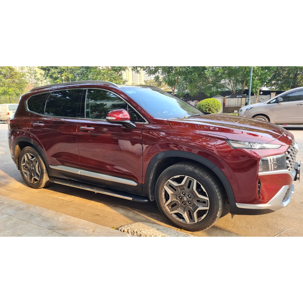 Bậc lên xuống, bậc bước chân, bậc dẫm Hyundai SantaFe 2022. Mẫu tráng gương SP