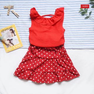 [HÀNG LOẠI 1] Set váy chấm bi siêu xinh (8_20kg)
