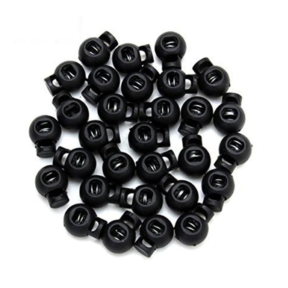 1 Cái Khóa Dây Rút Tròn Nhỏ Màu Đen Bằng Nylon E1V9