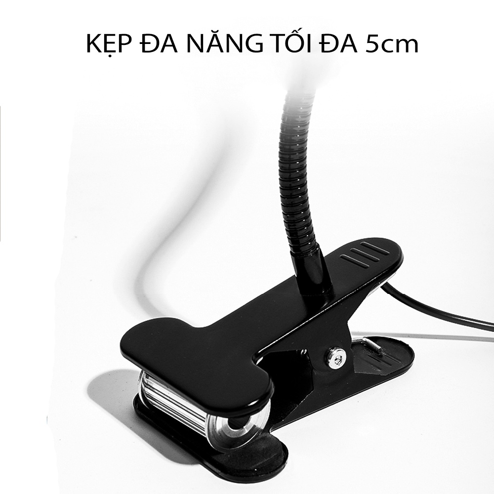 Đèn đọc sách kẹp đầu giường Loại 2 đầu LED 3W - DC 5V