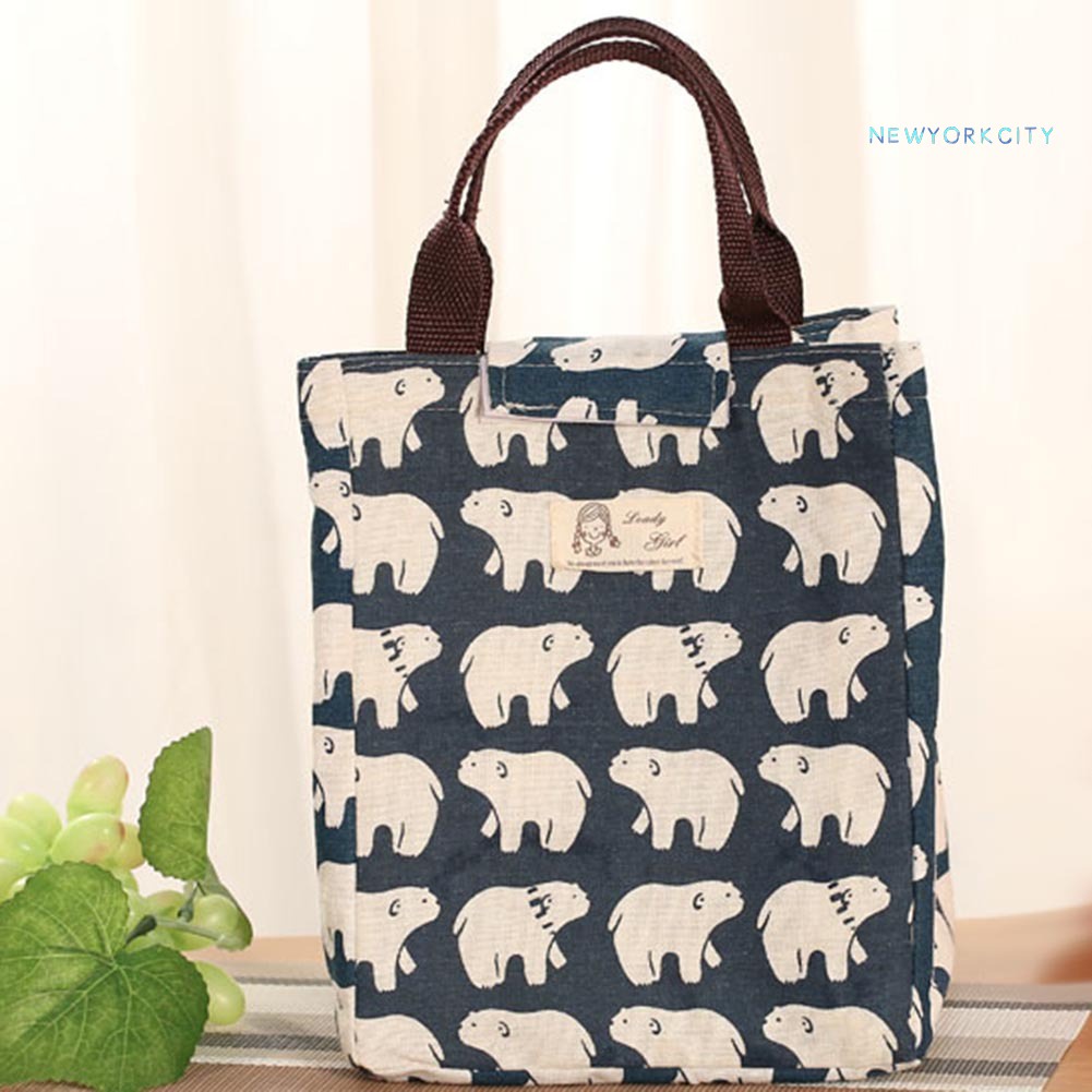 Túi Giữ Nhiệt Đựng Hộp Cơm Trưa Thiết Kế Nhỏ Gọn Tiện Dụng