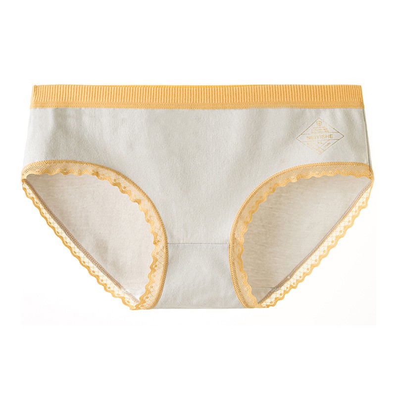 Quần lót cotton kháng khuẩn màu trơn viền ren 05 | BigBuy360 - bigbuy360.vn