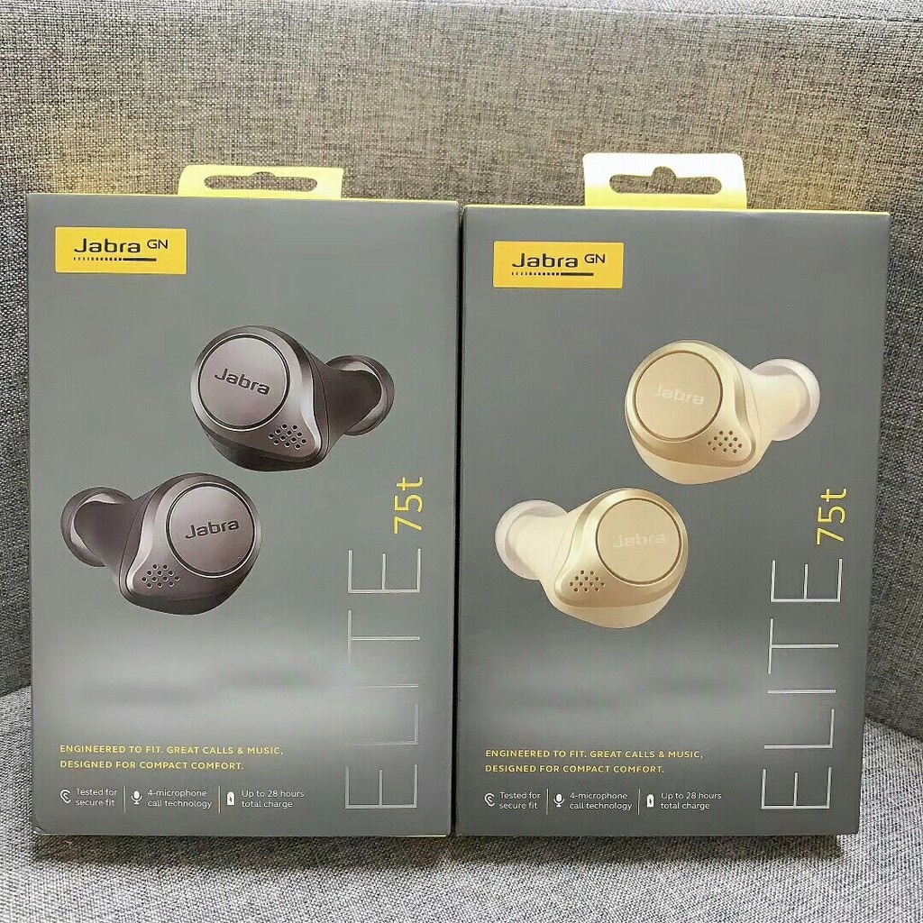 Tai Nghe Không Dây Jabra Elite 75t Chống Tiếng Ồn Có Hộp Sạc