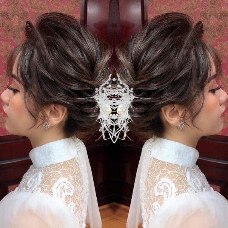 cặp cài tóc cô dâu xinh