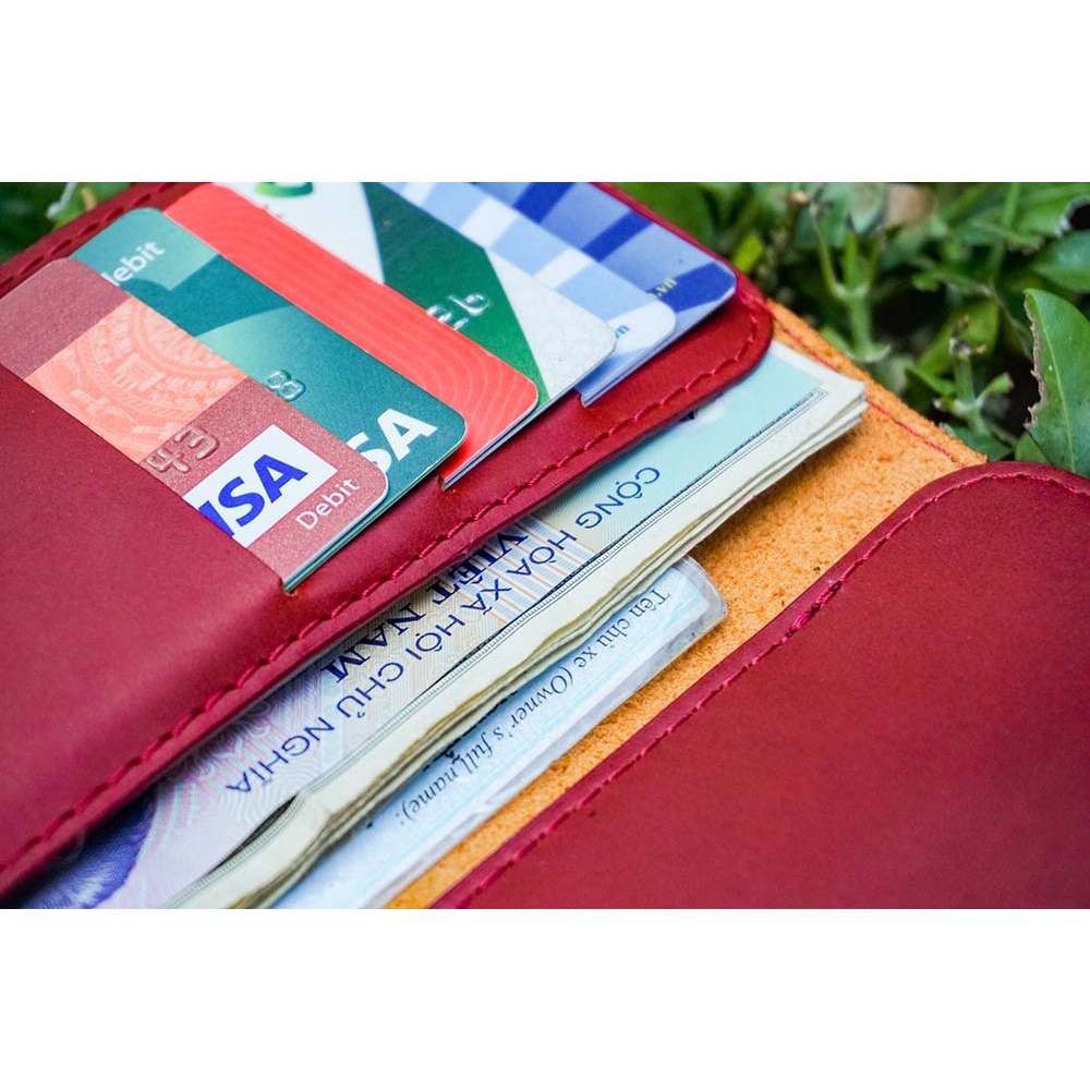 Ví Da The Momo2 Handcrafted Wallet HAVIAS Đỏ