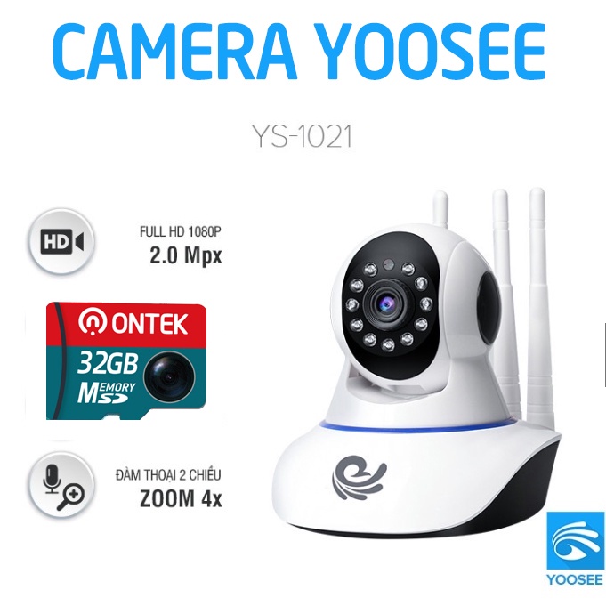 camera YOOSEE pro V3 RÂU cao cấp chính hãng, Đàm thoại 2 chiều, Xoay 360 độ, bảo hành 12 tháng