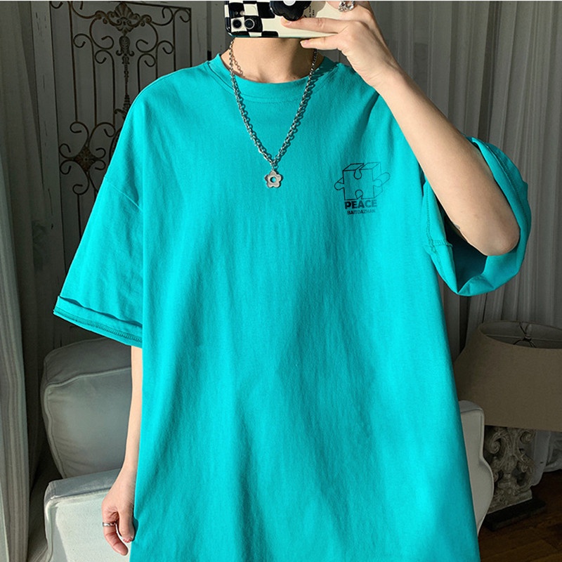 Áo thun tay lỡ unisex nam nữ phông form rộng teen cổ tròn oversize cotton PEACE giá rẻ màu đen trắng tee pull freesize