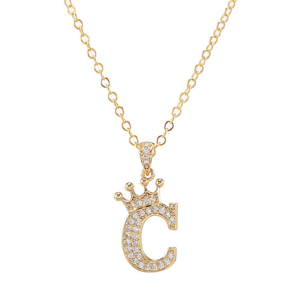 Vòng cổ Mạ Vàng 18k Mặt 26 Chữ Cái Thời Trang Dành Cho Nữ