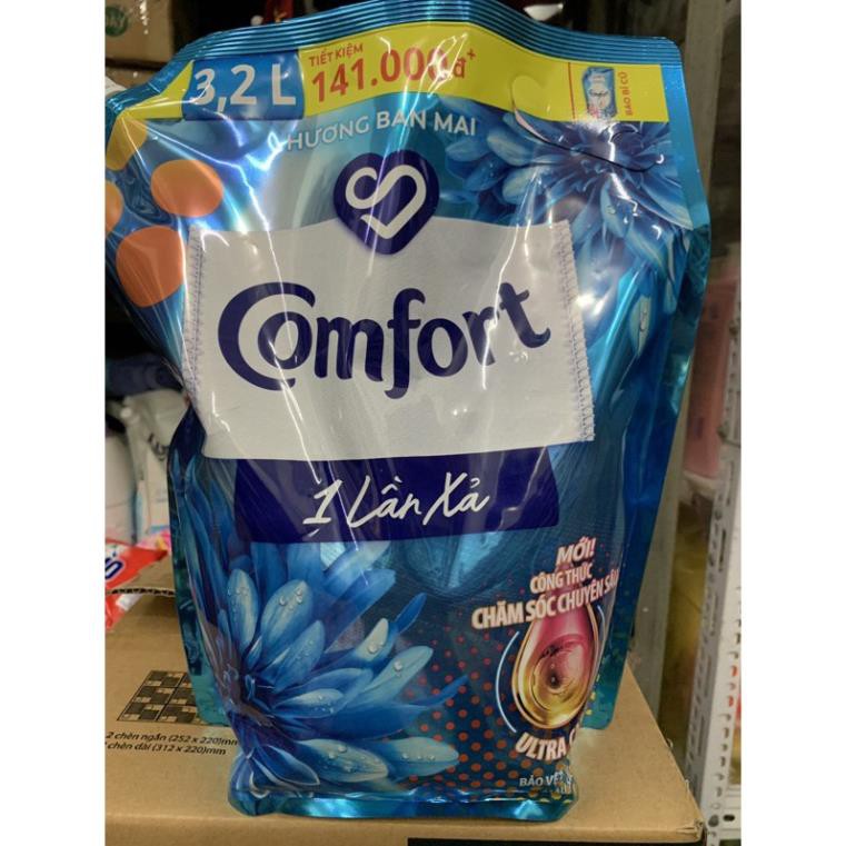 COMFORT 1 Lần Xả Hương Ban Mai 3,2L(mầu Xanh)