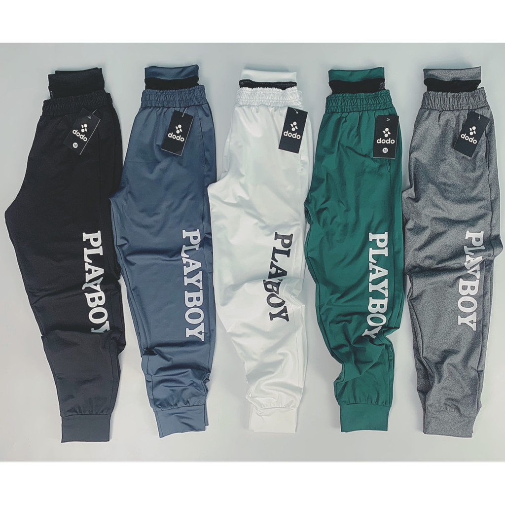 Quần Jogger Thể Thao Nữ Playboy Phối Lưới Eo Cực Trend, Thun Polly Co Giãn 4 Chiều Mịn, Đẹp