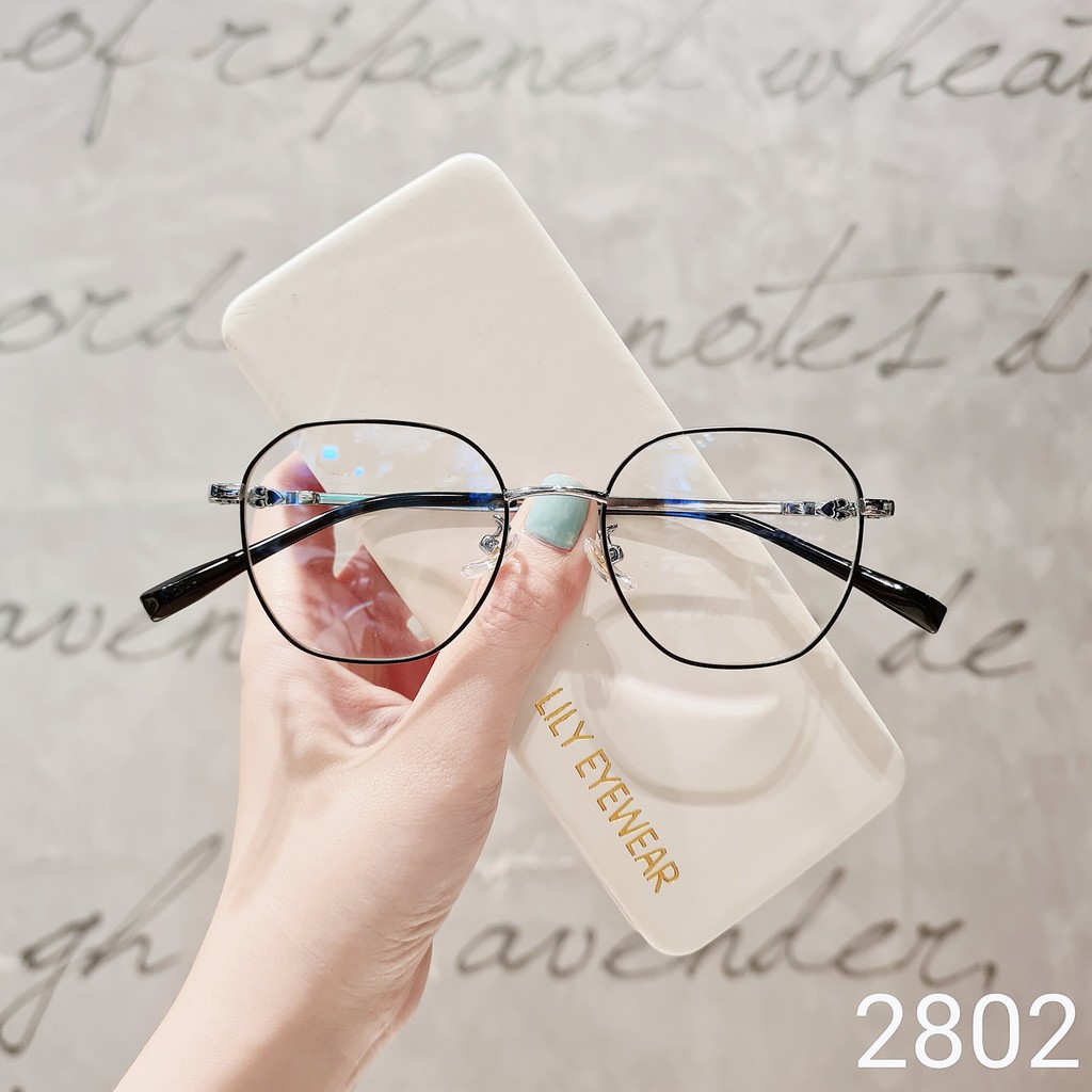 Gọng kính thời trang nữ Lilyeyewear mắt vuông bo TITANIUM bền dẻo thanh mảnh 2802 | BigBuy360 - bigbuy360.vn