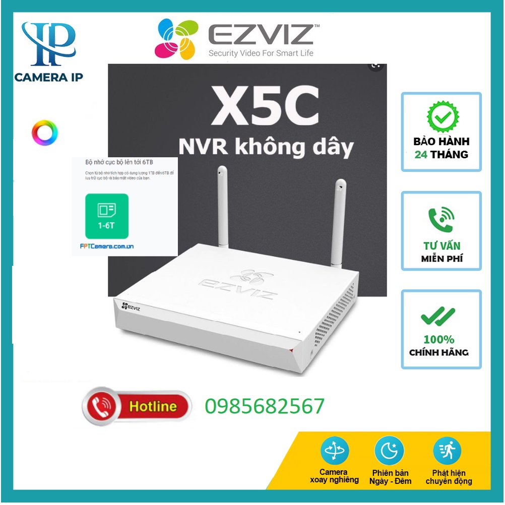 Đầu Ghi Hình Wifi Ezviz CS-X5C-4 (4 Kênh) – Hàng Chính Hãng BH 24 Tháng
