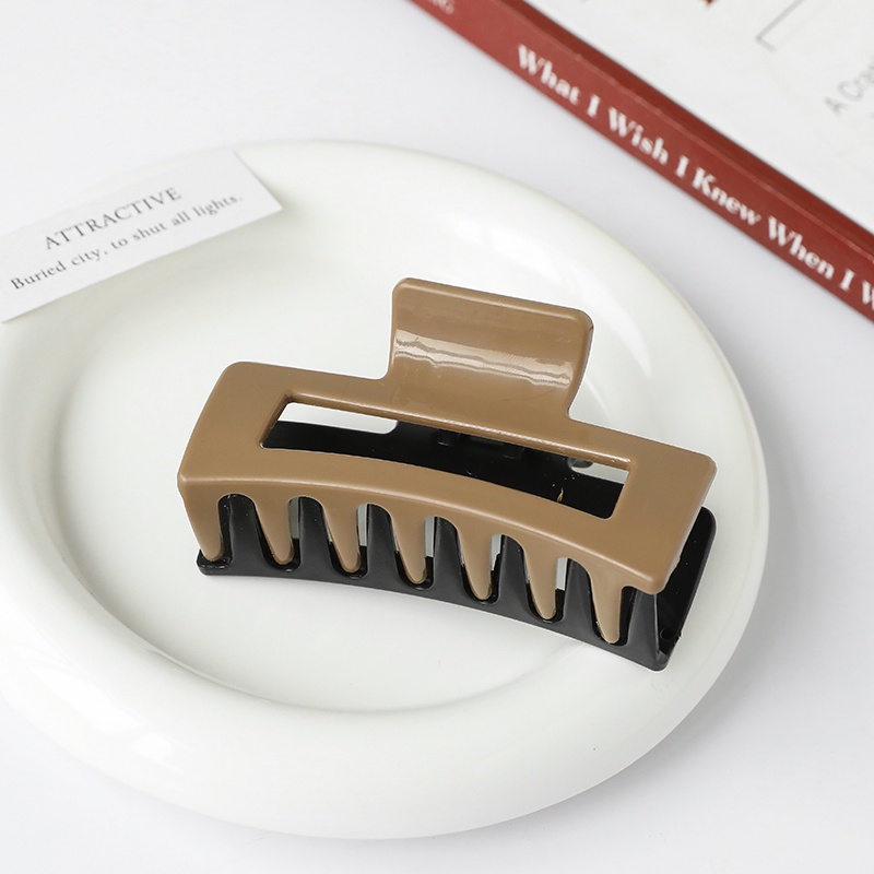 Kẹp Tóc Nhựa Acrylic Hai Màu Lấp Lánh Phong Cách Hàn Quốc Cho Nữ