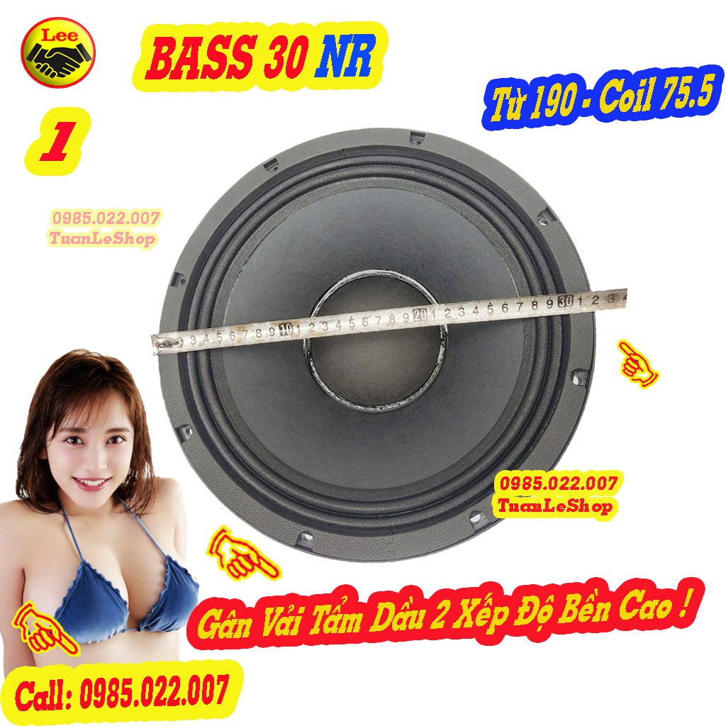 LOA BASS 30 NR TỪ 190 COIL 75,5 – LOA RỜI BASS 3 TẤC -  GIÁ 1 CHIẾC LOA NHẬP KHẨU CAO CẤP