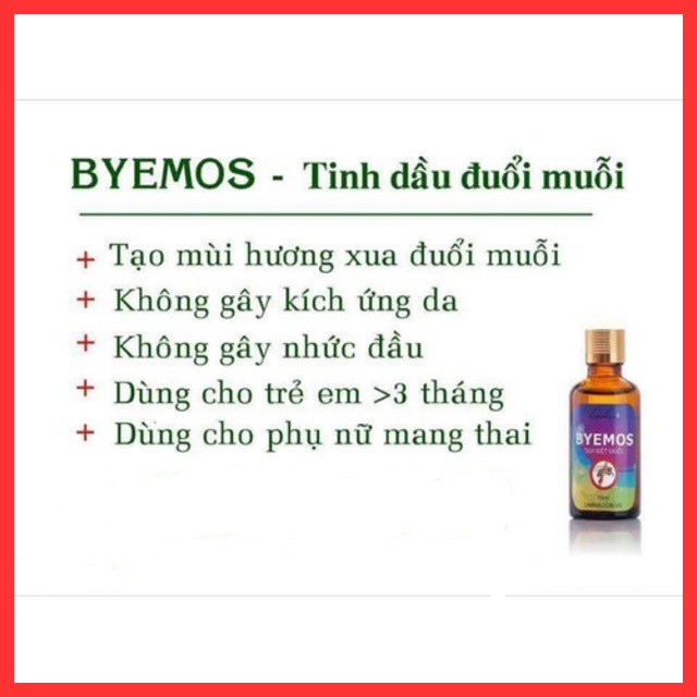 Tinh Dầu Đuổi Muỗi Byemos: Tạo mùi thơm , đuổi muỗi