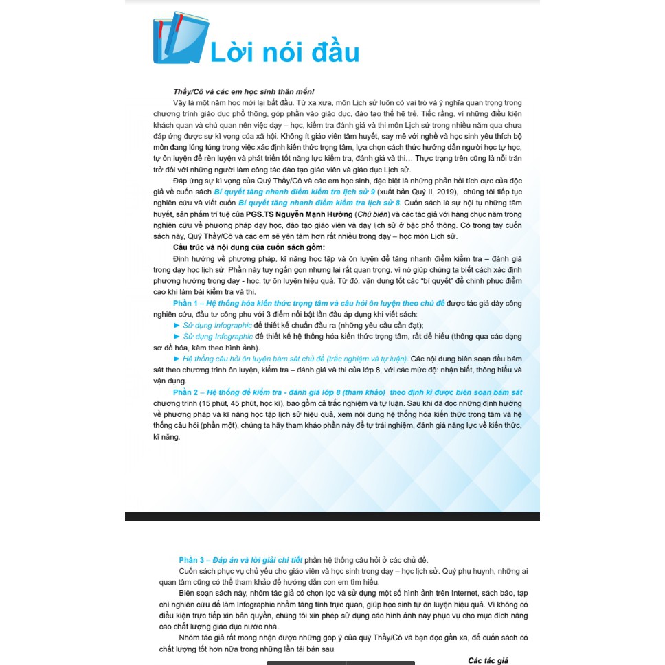 Sách - Sách Bí quyết tăng nhanh điểm kiểm tra Lịch sử 8