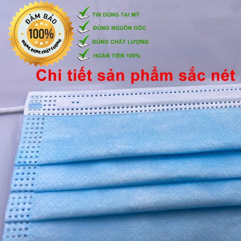 KHẨU TRANG YTẾ KHÁNG KHUẨN 4LỚP[không đau tai]