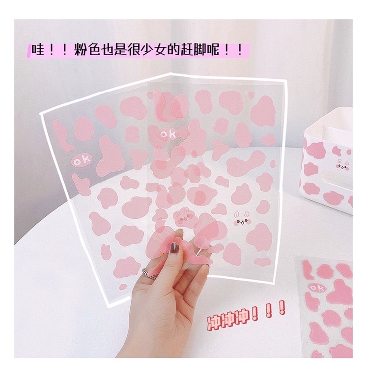 Sticker trang trí hoạ tiết bò sữa chống thấm nước siêu dính J90