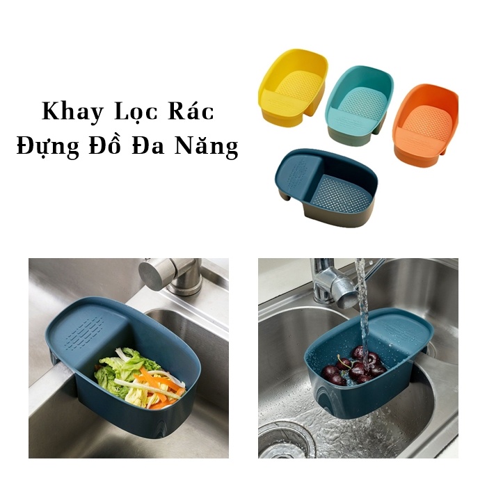 Khay Lọc Rác Bồn Rửa Bát, Khay Đựng Đồ Đa Năng, Dụng Cụ Nhà Bếp Tiện Dụng