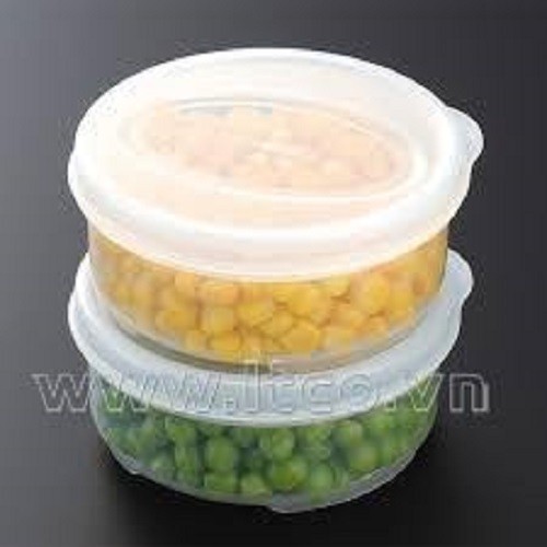Hộp nhựa đựng thực phẩm inomata 480ml loại tròn có nắp Made in Japan
