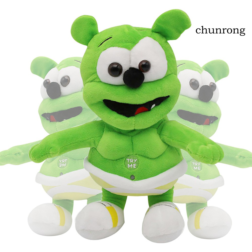 CR+30cm Lovely Gummy Bear Music Doll Plush Stuffed Baby Sleep Appease Toy Gift