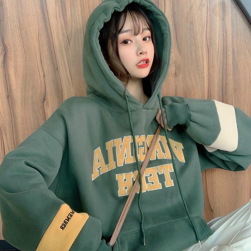 Áo hoodie nỉ loại 1 có nón, in chữ Virginia.Tech. Chất dày dặn cực xịn