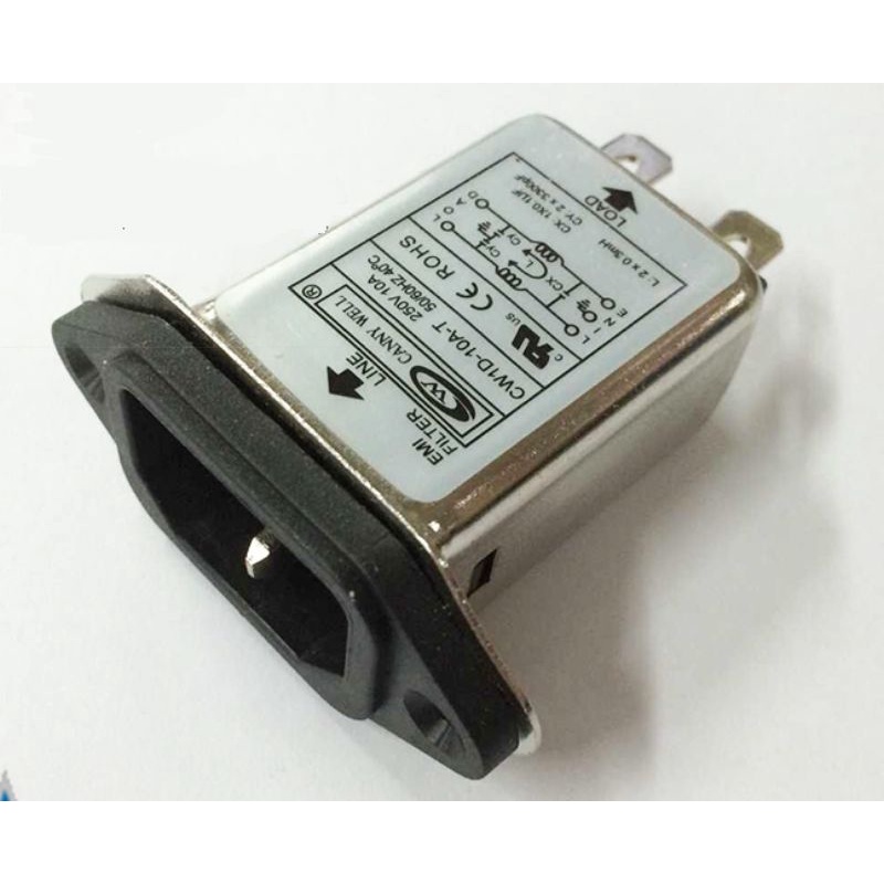 Bộ lọc nguồn điện 250VAC/6A