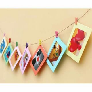 Kẹp gỗ treo ảnh kèm dây dù